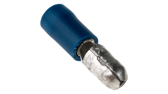 Blue Male Bullet Style Crimp Terminal Pack of 10