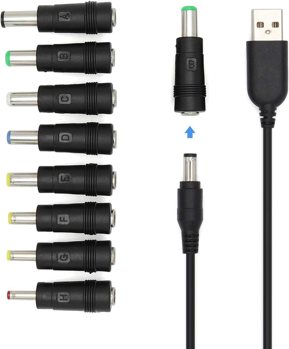 SAVITECH - 8 Plug DC to USB Cable Kit (Pro# POR021)