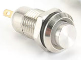 SPST Metal On-Off 240V 5A IP65 Waterproof Mini 8mm(Pro# SWT213)