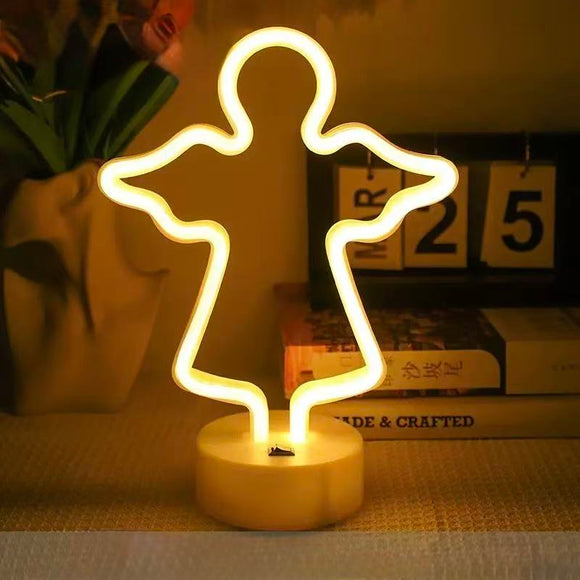 Angel Shape Neon Decration LED Light With Standing Base (Pro# TOK302)