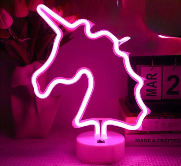 Unicorn Shape Neon Decration LED Light With Standing Base (Pro# TOK303)