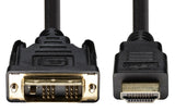 HDMI Male to DVI-D Male Single Link 2m Cable (Pro# C-HDMIDVI-2)