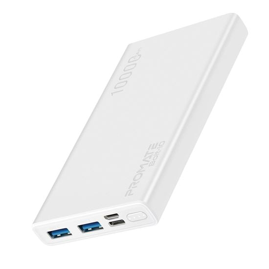 PROMATE 10000mAh Smart Charging Power Bank with Dual USB Output