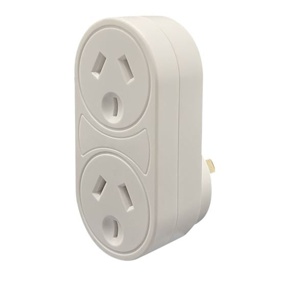 Vertical Double Adaptor with 4,500A Surge Protection.