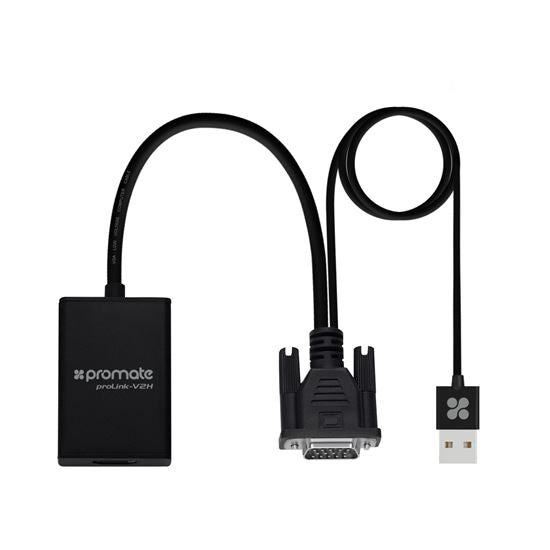 PROMATE VGA (Male) to HDMI (Female) Display Adaptor Kit with Audio.
