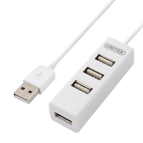 UNITEK USB-A 2.0 4-Port Hub. Plug & Play.