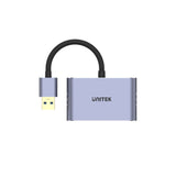UNITEK USB-A to HDMI 2.0 & VGA Adapter with Dual Monitor Support