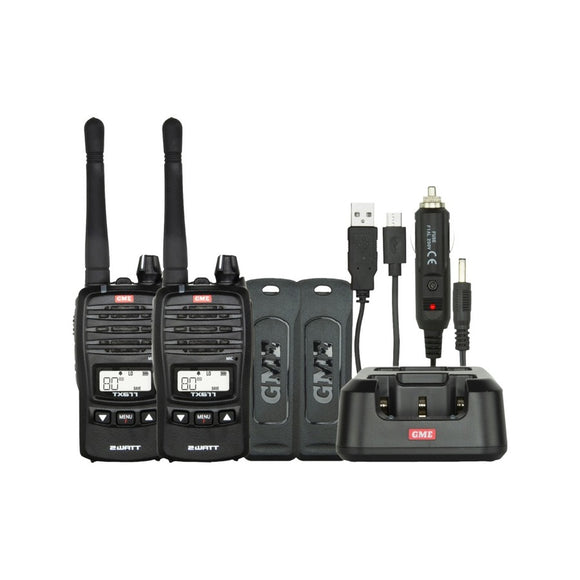 GME 2W UHF Transceiver TX677TP Twin Pack