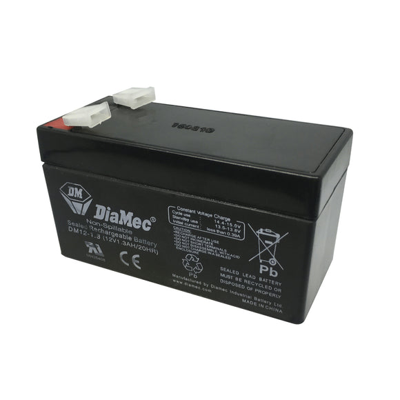 12V 1.3Ah Sealed Lead Acid (SLA) Battery (Pro# SB2480)