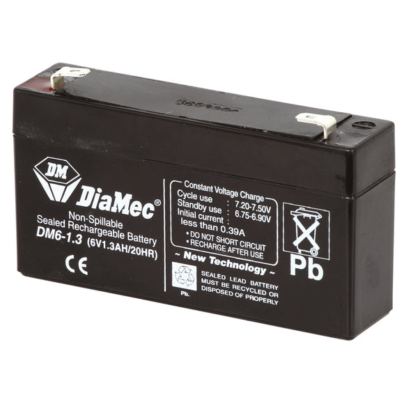 6V 1.3Ah SLA Battery (Pro# SB2495)